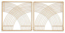 Dalkins Gold Finish Wall Decor (Set of 2)