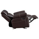 Myleene Chestnut Leather Three-Piece Living Room Set image