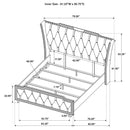 Lorient Wingback Bed with LED Lighting