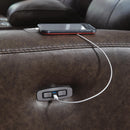 Crossplex Power Reclining Loveseat with Console