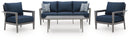 Gali Outdoor Sofa/Chairs/Table Set (Set of 4)