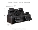 Party Time Power Reclining Loveseat with Console
