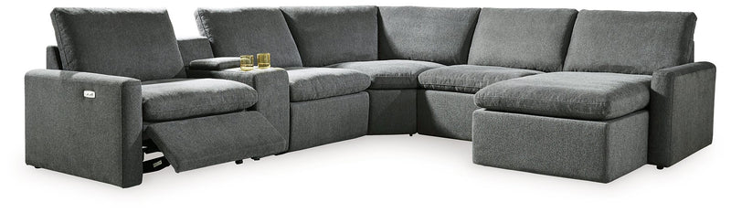 Hartsdale 6-Piece Right Arm Facing Reclining Sectional with Console and Chaise