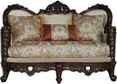 Acme Furniture Devayne Loveseat with 4 Pillows in Dark Walnut 50686