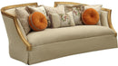 Acme Furniture Daesha Sofa in Tan Flannel & Antique Gold 50835