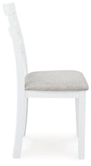 Stonehollow White/Gray Dining Table and Chairs with Bench (Set of 6)