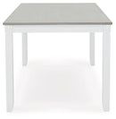 Stonehollow White/Gray Dining Table and Chairs with Bench (Set of 6)