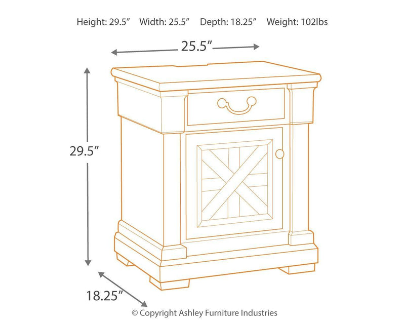 Bolanburg - One Drawer Night Stand