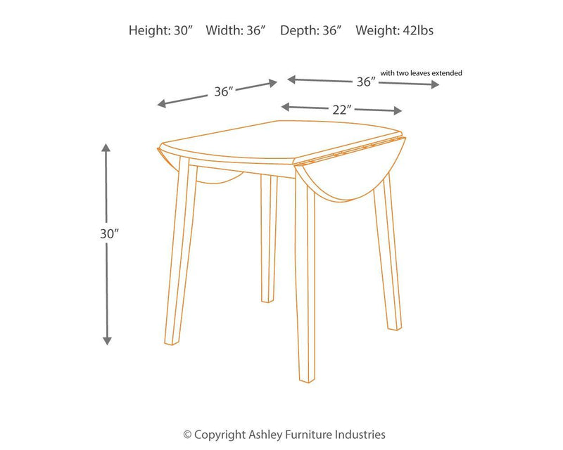 Hammis - Round Drm Drop Leaf Table