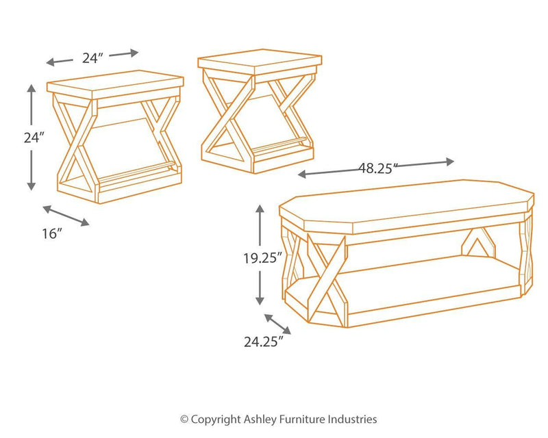 Radilyn - Occasional Table Set (3/cn)