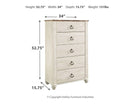 Willowton - Five Drawer Chest