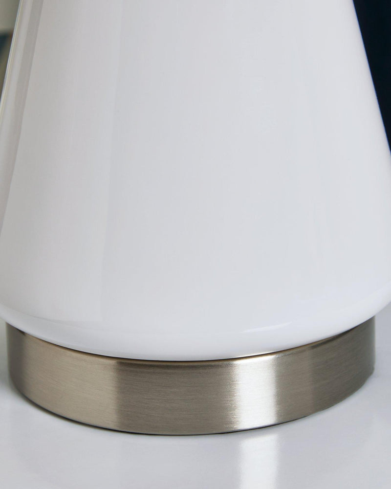 Ackson White/Silver Finish Table Lamp (Set of 2)