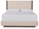 Anibecca Weathered Gray California King Upholstered Bed