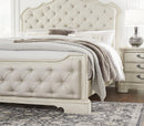 Arlendyne Antique White California King Upholstered Bed