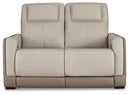 Battleville Almond Power Reclining Loveseat