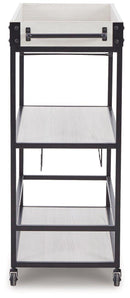 Bayflynn White/Black Bar Cart