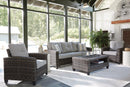 Cloverbrooke Gray 4-Piece Outdoor Conversation Set