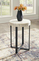 Crewridge Black/Cream Accent Table