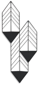 Dashney Black Wall Planter On Stand