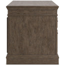 Janismore Weathered Gray Home Office Desk