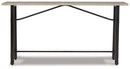 Karisslyn Whitewash/Black Long Counter Table