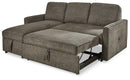 Kerle Charcoal 2-Piece Sectional with Pop Up Bed