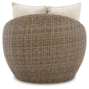 Danson Beige Swivel Lounge with Cushion (Set of 2)