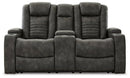 Soundcheck Storm Power Reclining Loveseat with Console