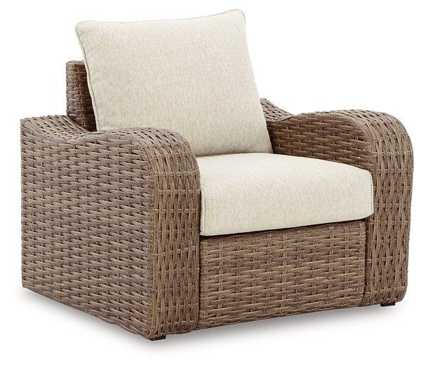 Sandy Bloom Lounge Chair with Cushion