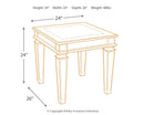 Tessani - Rectangular End Table