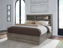 Anibecca Weathered Gray King Bookcase Bed