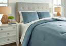 Adason Blue/White King Comforter Set