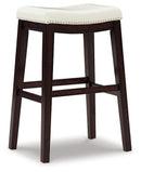 Lemante Ivory/Brown Bar Height Bar Stool