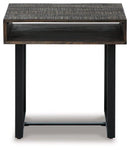 Kevmart Grayish Brown/Black End Table
