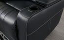 Center Point Black Reclining Loveseat with Console