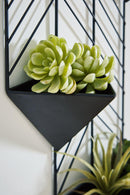 Dashney Black Wall Planter On Stand
