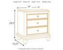 Coralayne - Three Drawer Night Stand