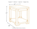 Fregine - Rectangular End Table