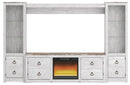 Willowton 4-Piece Entertainment Center with Electric Fireplace