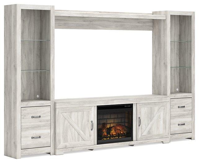 Bellaby 4-Piece Entertainment Center with Electric Fireplace