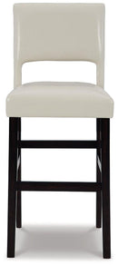 Leektree Ivory/Brown Bar Height Bar Stool