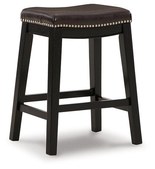 Lemante Dark Brown Counter Height Bar Stool (Set of 2)