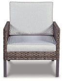 Lainey Two-tone Gray Outdoor Love/Chairs/Table Set (Set of 4)