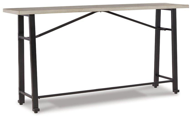 Karisslyn Whitewash/Black Long Counter Table