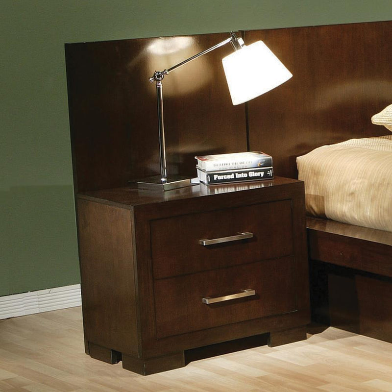 Jessica Cappuccino Two-Drawer Nightstand