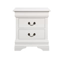 Louis Philippe White Two-Drawer Nightstand