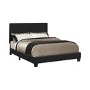 Mauve Upholstered Platform Black Full Bed