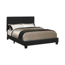 Mauve Upholstered Platform Black Queen Bed