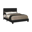 Mauve Upholstered Platform Black Twin Bed
