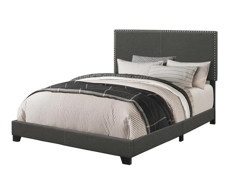 Boyd Upholstered Charcoal Full Bed